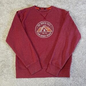 The North Face Men's Small Maroon Graphic Sweatshirt Crew Neck